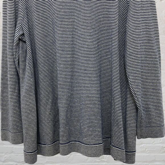 โจ J.Jill Striped Cardigan XL ๐ Black Wool Blend Button Front V-Neck ๐ - Picture 11 of 15